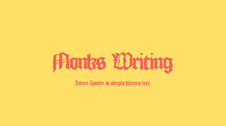 Monks Writing Font