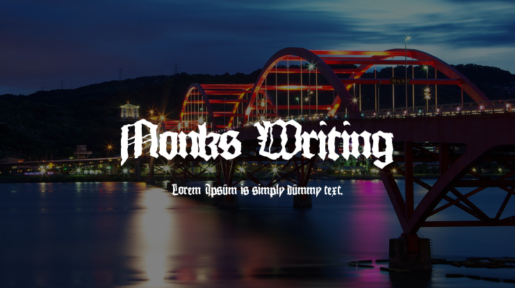 Monks Writing Font