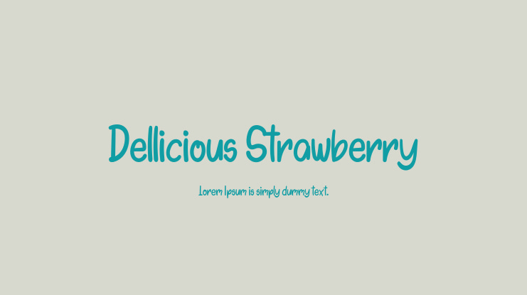 Dellicious Strawberry Font