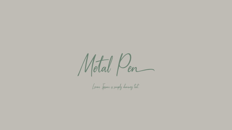 Metal Pen Font