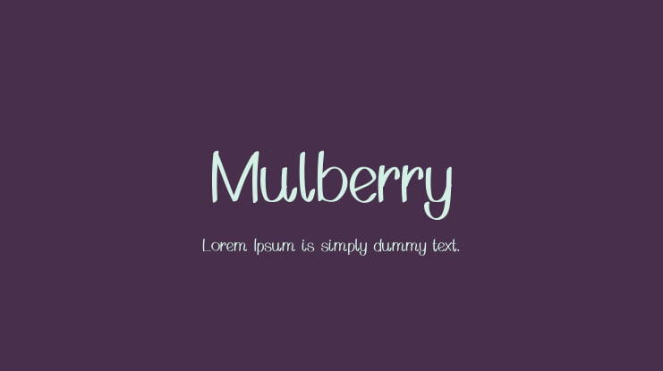Mulberry Font