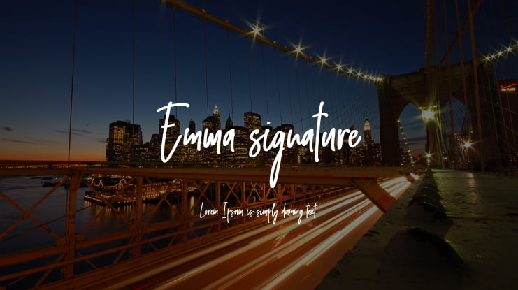 Emma signature Font
