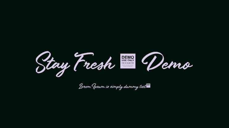 Stay Fresh - Demo Font