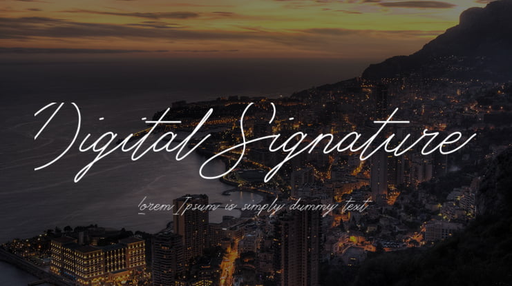 Digital Signature Font