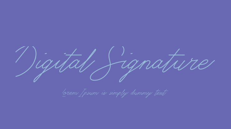 Digital Signature Font
