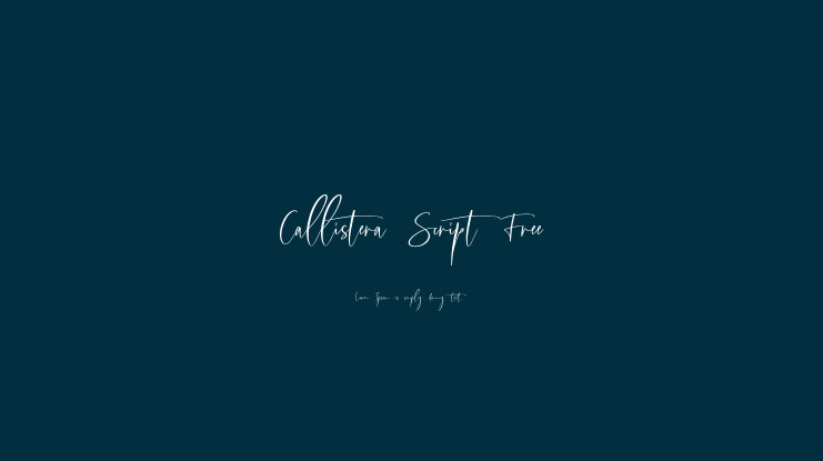 Callistera Script Free Font