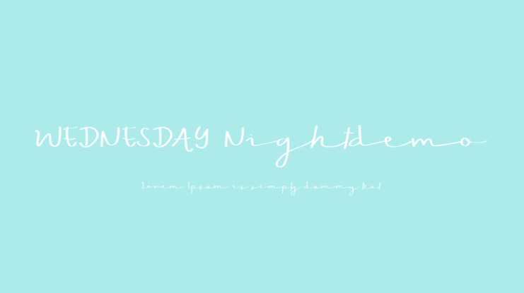 WEDNESDAY Nightdemo Font Family