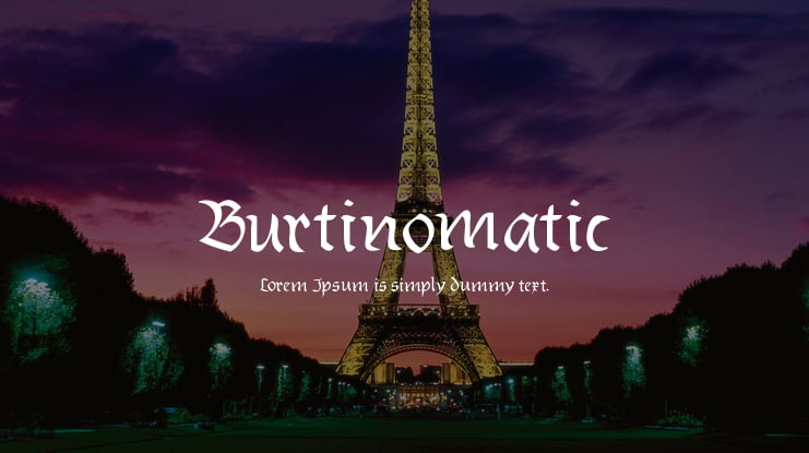 Burtinomatic Font Family