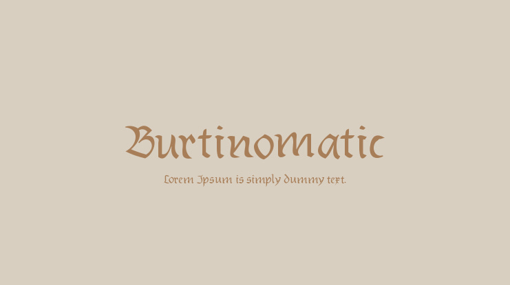 Burtinomatic Font Family