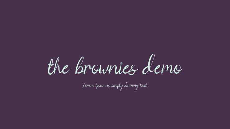 the brownies demo Font