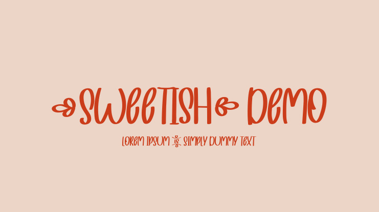 Sweetish Demo Font