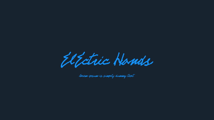 ELECTRIC HANDS Font