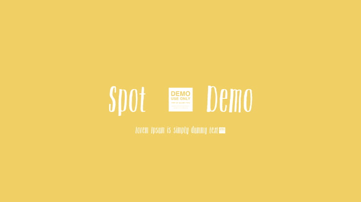 Spot  - Demo Font