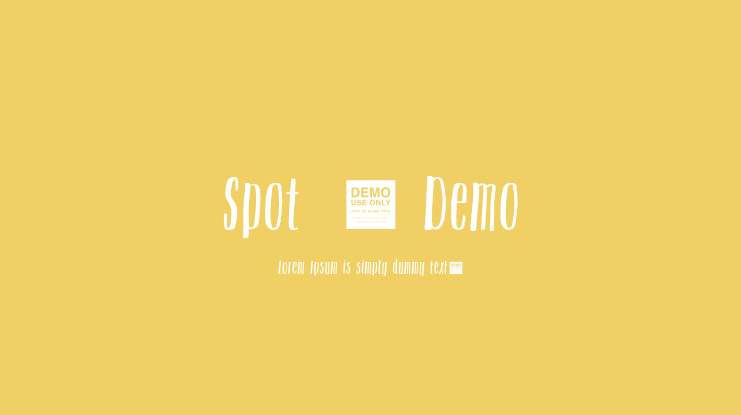 Spot  - Demo Font