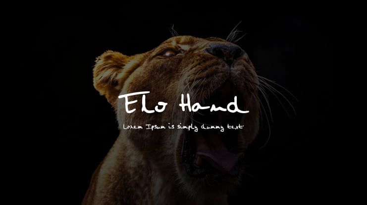 Elo Hand Font