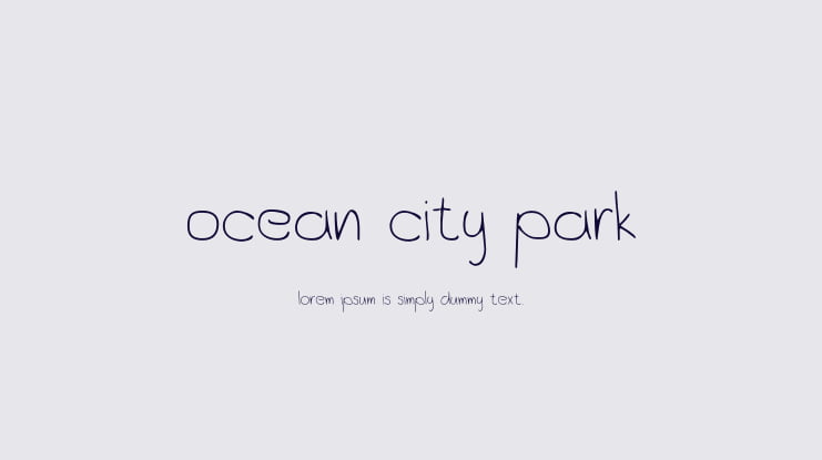 Ocean City Park Font