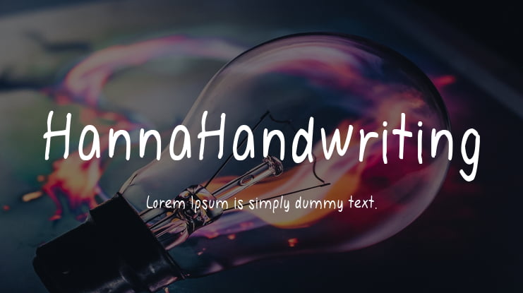 HannaHandwriting Font