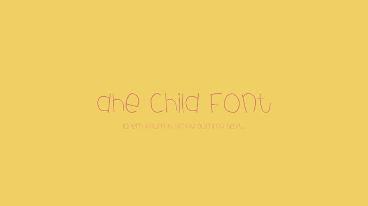 dhe child font