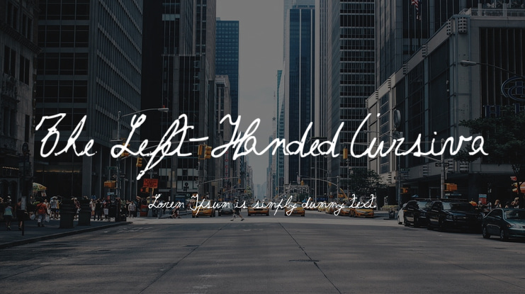 The Left-Handed Cursiva Font