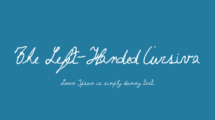 The Left-Handed Cursiva Font