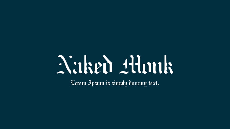 Naked Monk Font