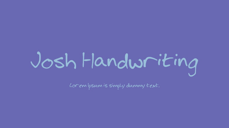 Josh Handwriting Font
