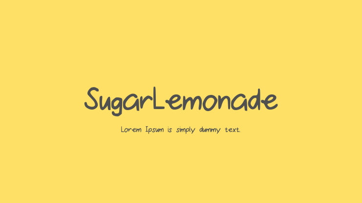 SugarLemonade Font