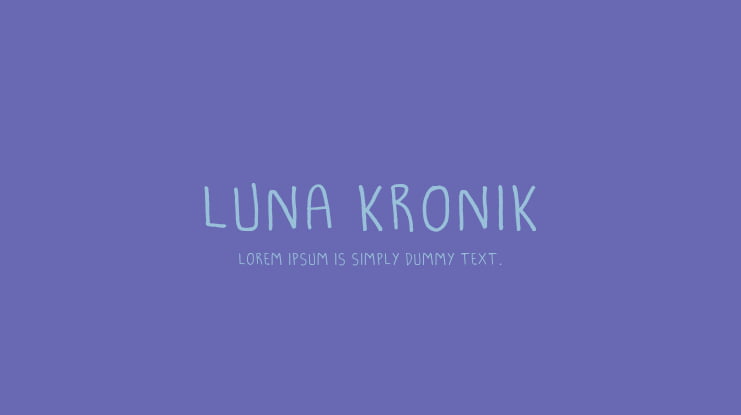 Luna Kronik Font