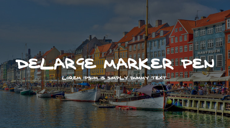 delarge marker pen Font