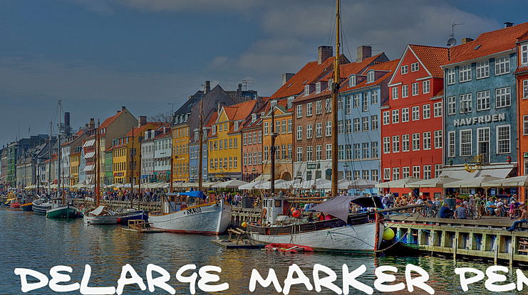 delarge marker pen Font