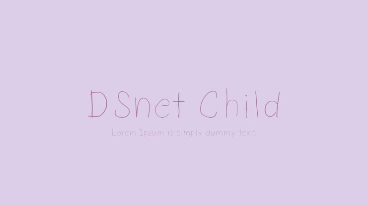 DSnet Child Font