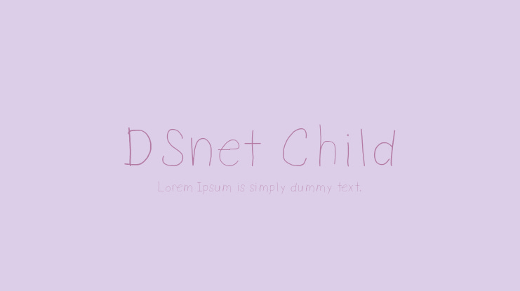 DSnet Child Font