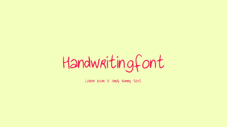 Handwritingfont Font