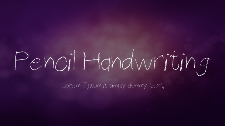 Pencil Handwriting Font
