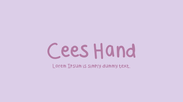 Cees Hand Font