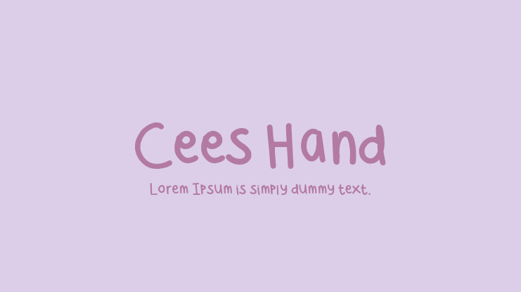 Cees Hand Font