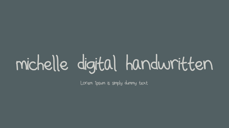michelle digital handwritten Font