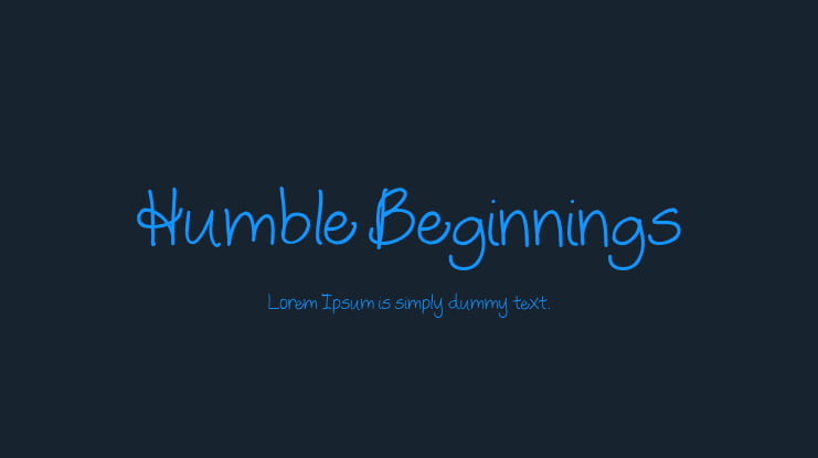 Humble Beginnings Font