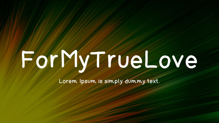 ForMyTrueLove Font