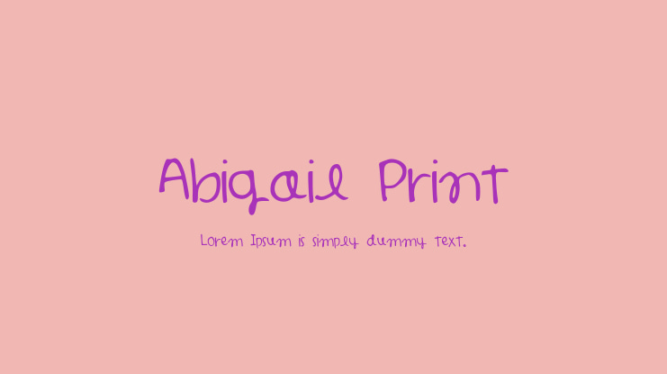 Abigail Print Font