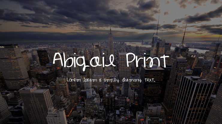 Abigail Print Font
