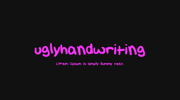 uglyhandwriting Font
