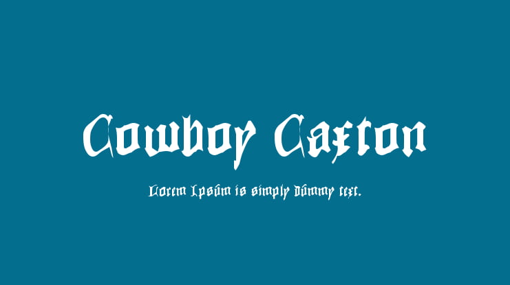 Cowboy Caxton Font