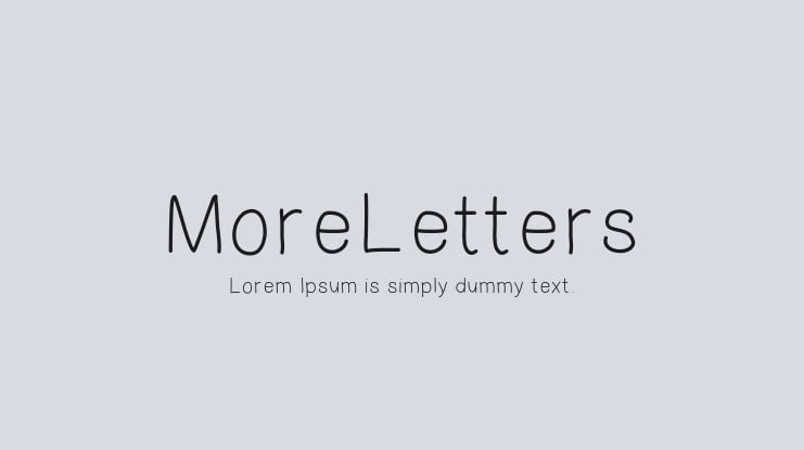 MoreLetters Font