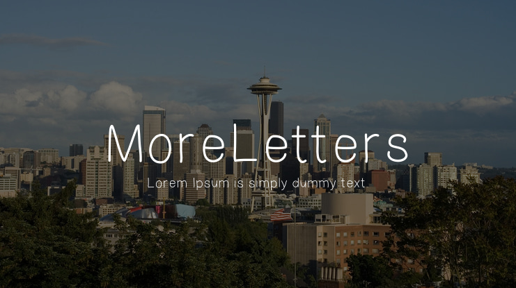 MoreLetters Font