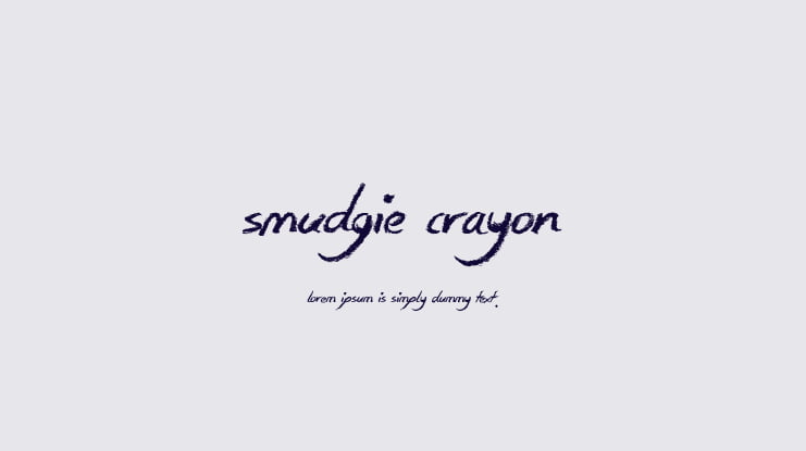 Smudgie Crayon Font