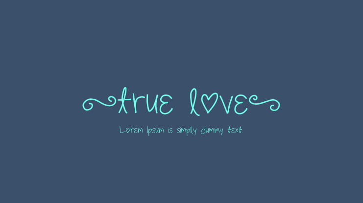 (true love) Font