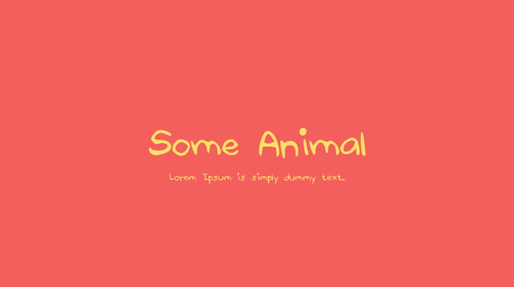 Some_Animal Font