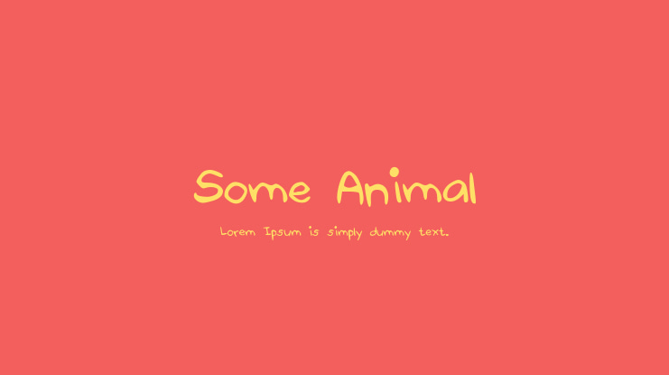 Some_Animal Font