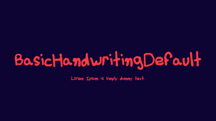 BasicHandwritingDefault Font